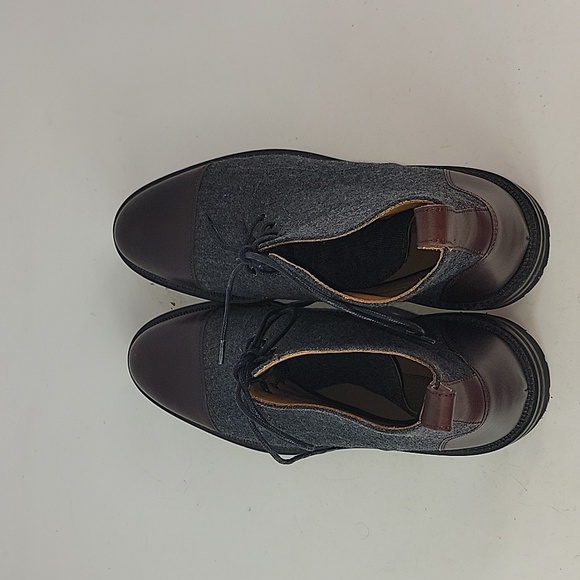 TAFT The Jack Cap Toe Boot In Grey/Oxblood Wool/Leather Men's - Picture 11 of 16